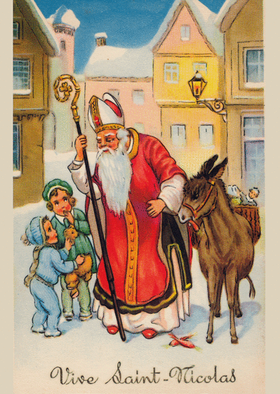 Carte ancienne Saint Nicolas, envoyer cette carte saint 